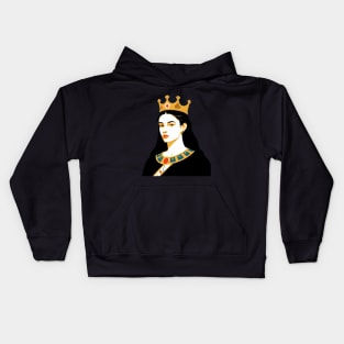 Modern Queen in Black Kids Hoodie